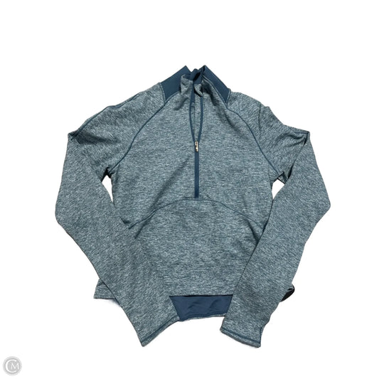 Athletic Top Long Sleeve Collar By Lululemon In Teal, Size: 6