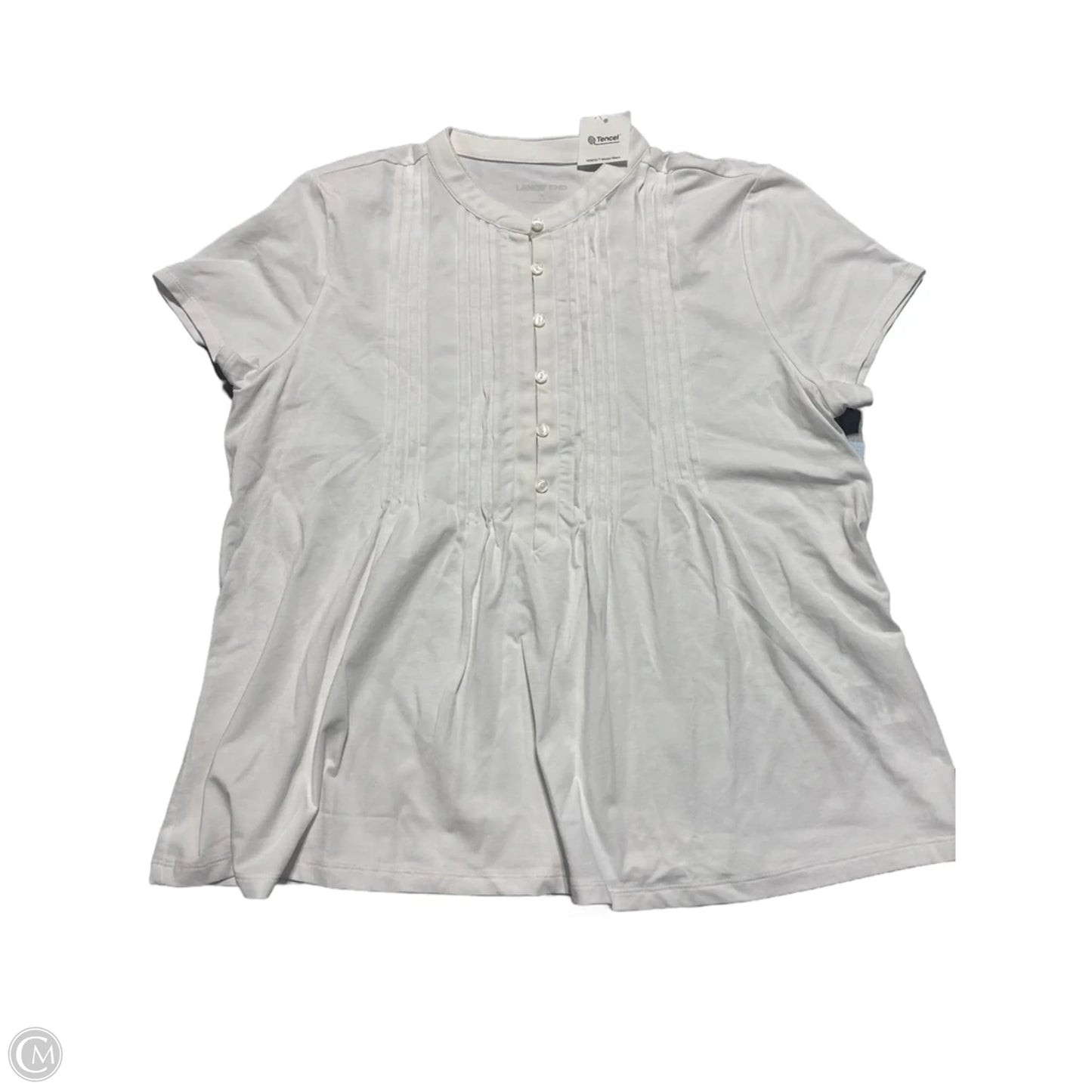 Top Short Sleeve Basic By Lands End In White, Size: M