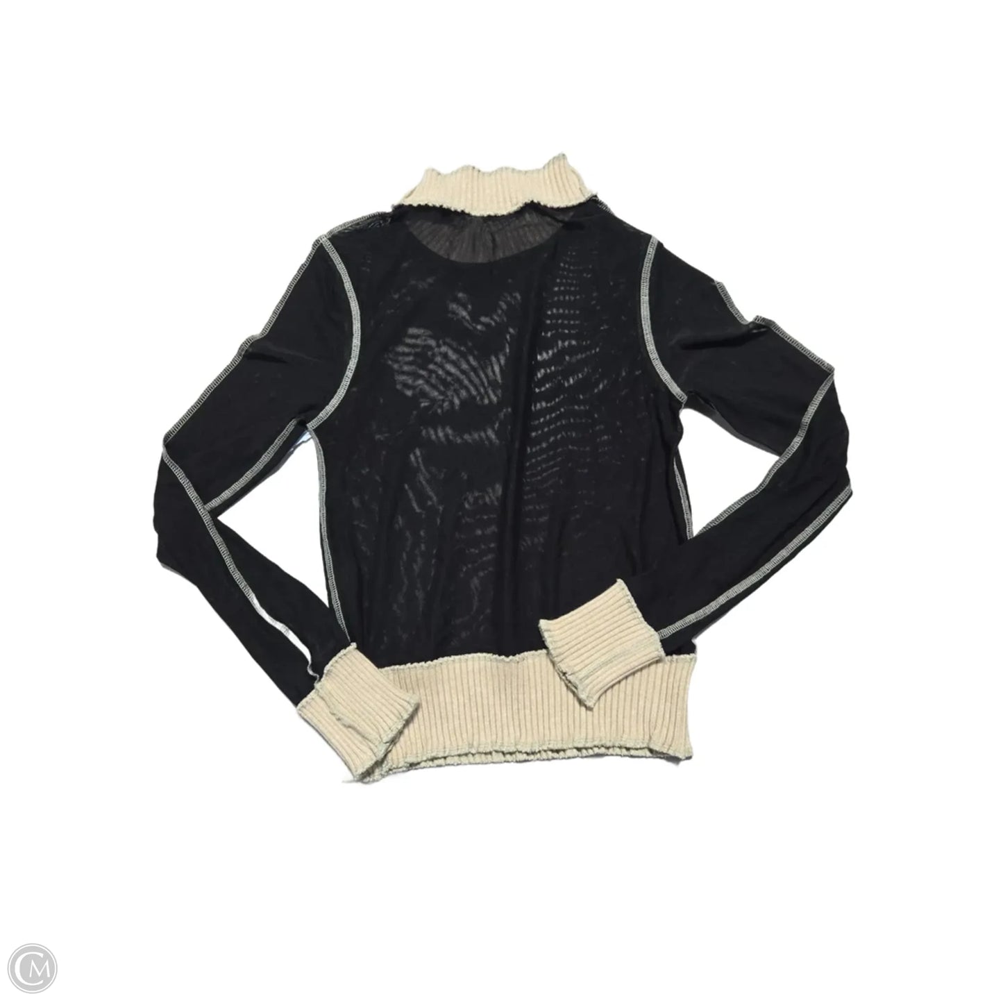 Top Long Sleeve By Gilded Intent In Black, Size: L