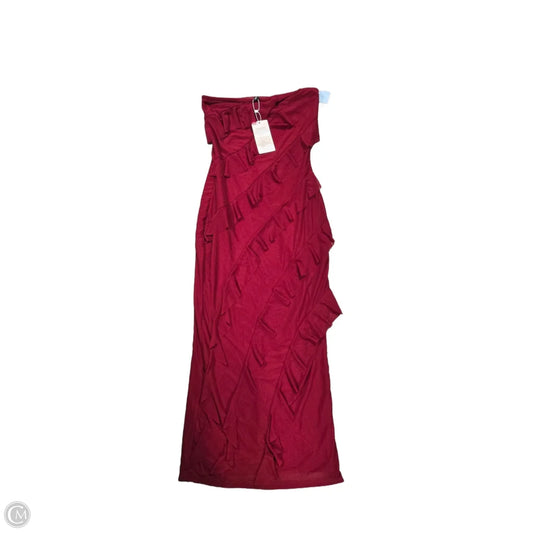 Dress Party Midi By Fashion Nova In Red, Size: S