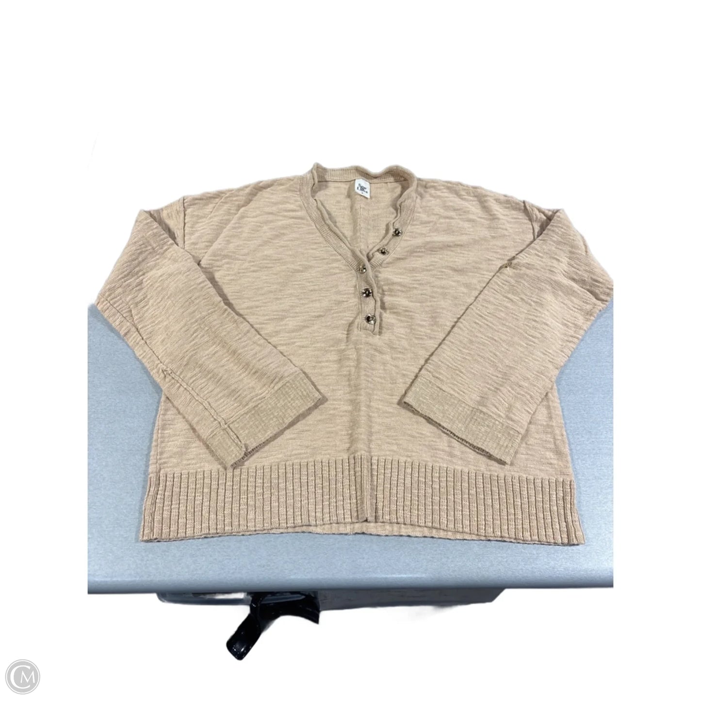 Top Long Sleeve By Sew In Love In Tan, Size: S