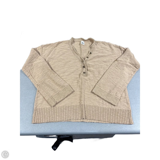 Top Long Sleeve By Sew In Love In Tan, Size: S