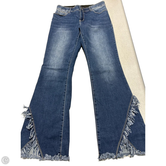 Jeans Flared By Coco And Carmen In Blue Denim, Size: 8
