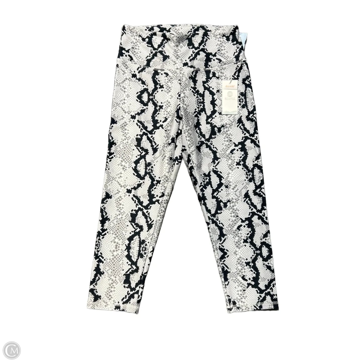 Athletic Leggings By Balance Collection In Snakeskin Print, Size: L