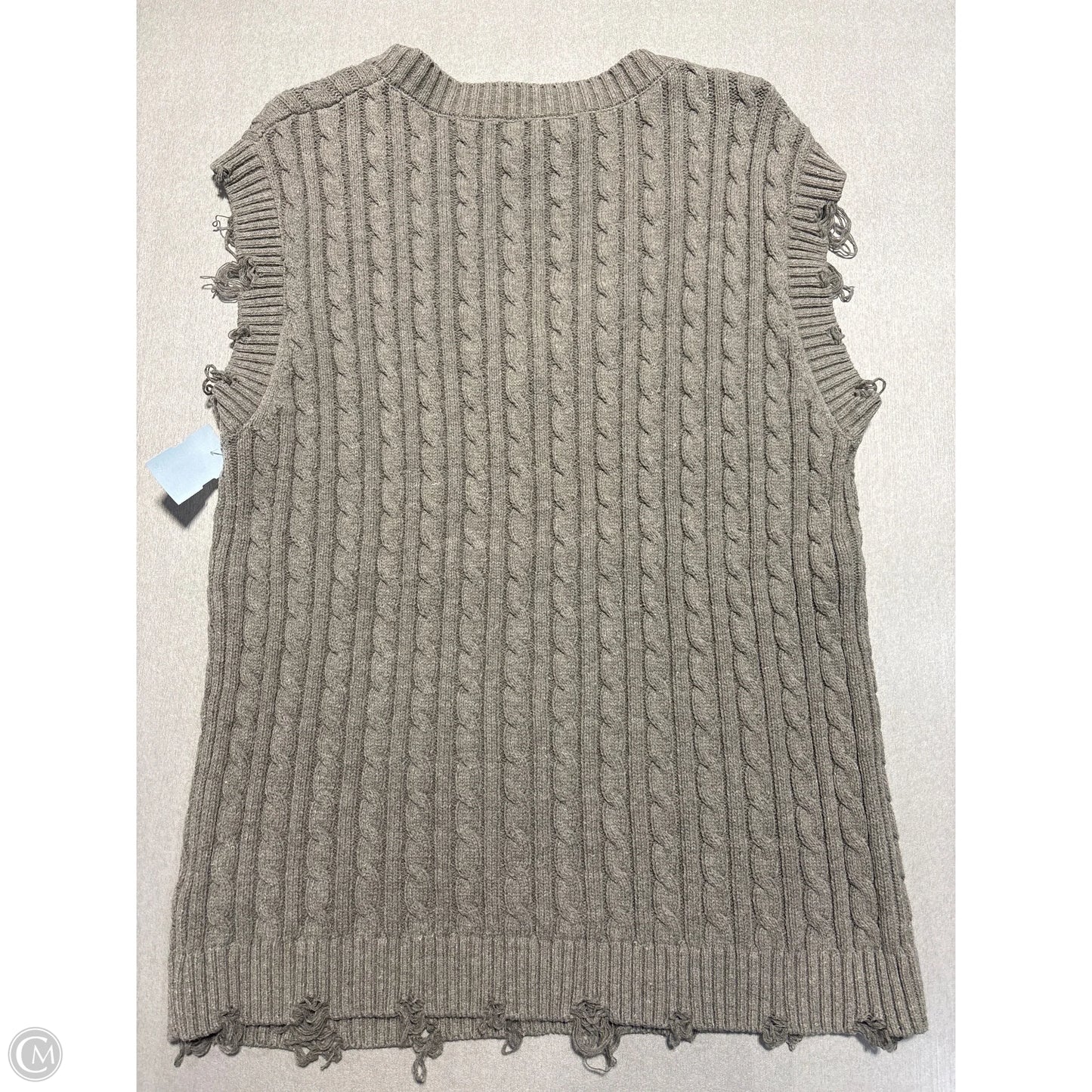 Vest Sweater By Steve Madden In Grey, Size: L