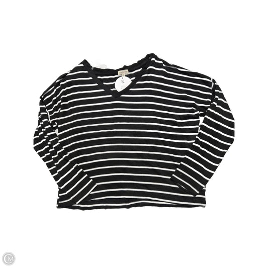 Top Long Sleeve By Heart & Hips In Striped Pattern, Size: S