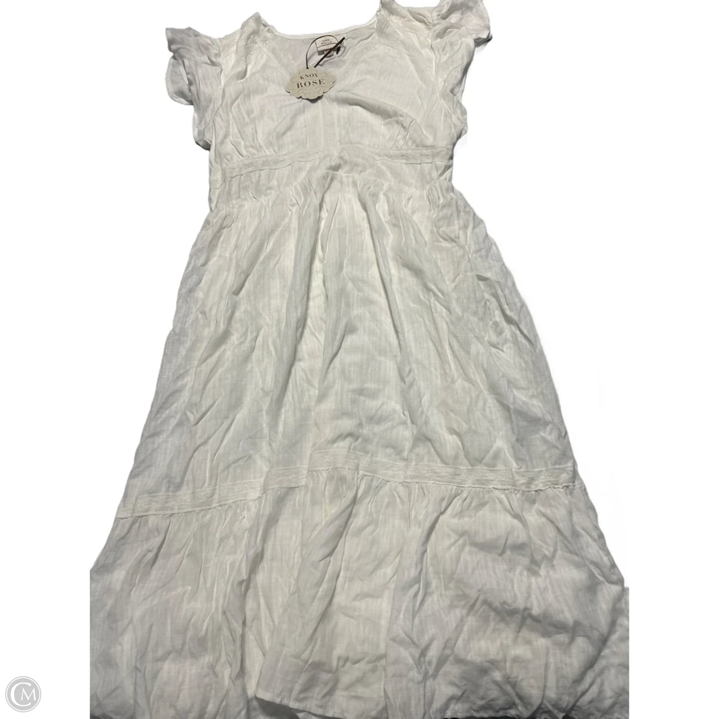 Dress Casual Maxi By Knox Rose In White, Size: Xxl