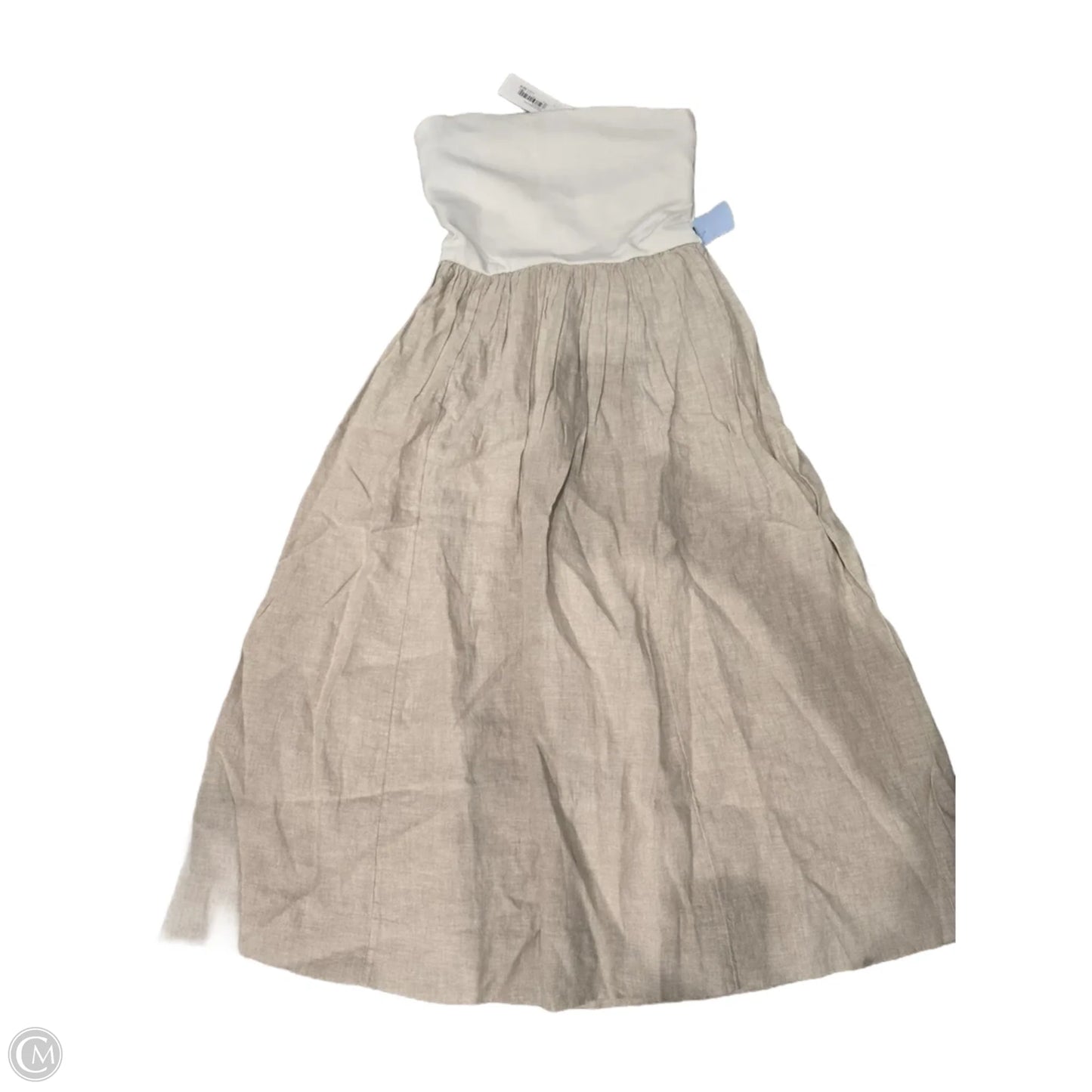 Dress Casual Midi By The Drop In Tan & White, Size: S