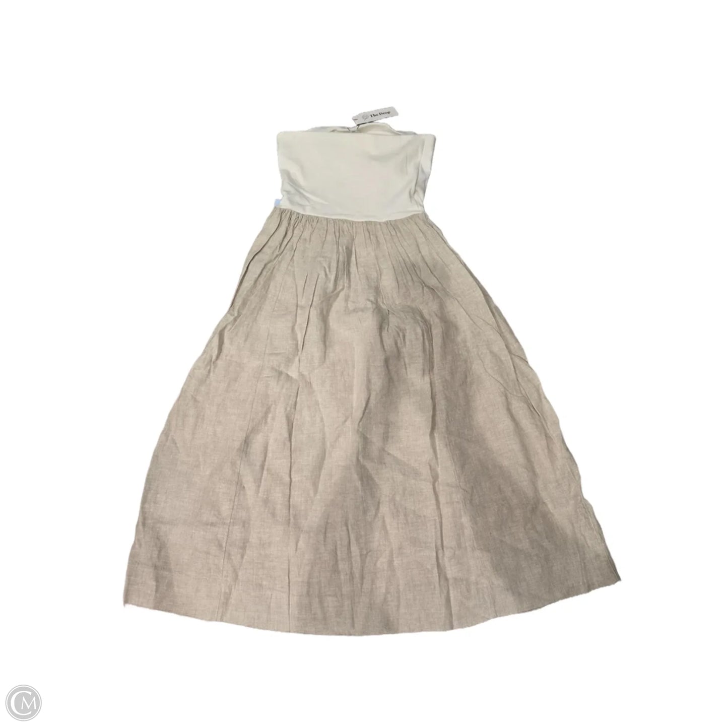 Dress Casual Midi By The Drop In Tan & White, Size: S