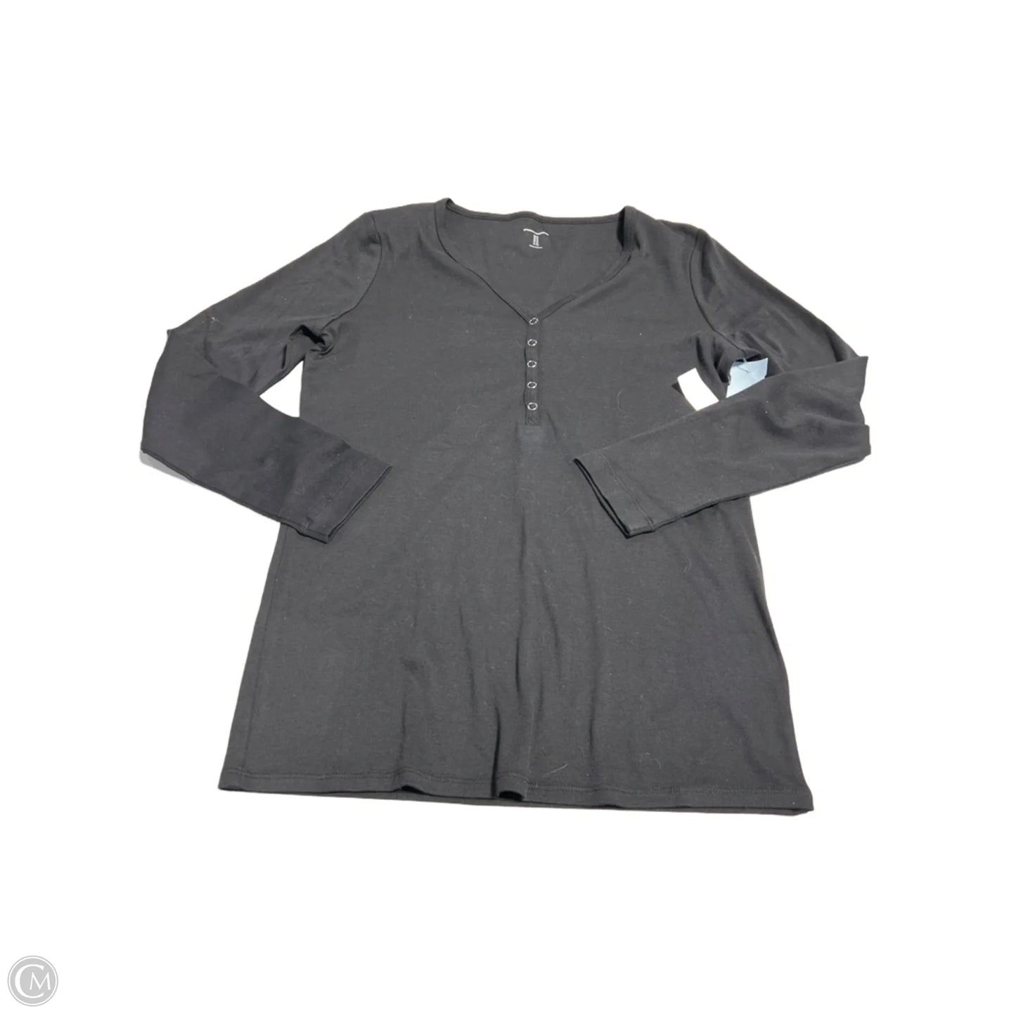 Top Long Sleeve Basic By Amazon Essentials In Black, Size: M