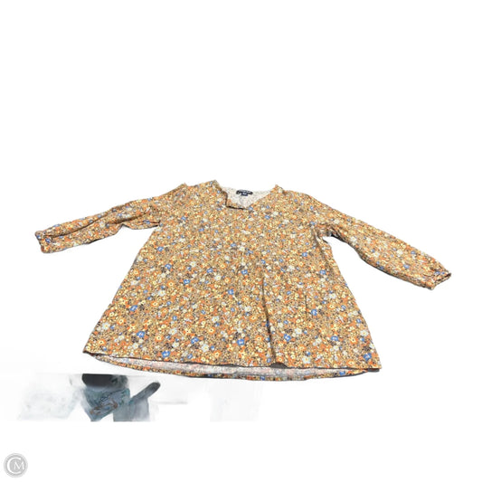 Top 3/4 Sleeve By Lands End In Floral Print, Size: Mp