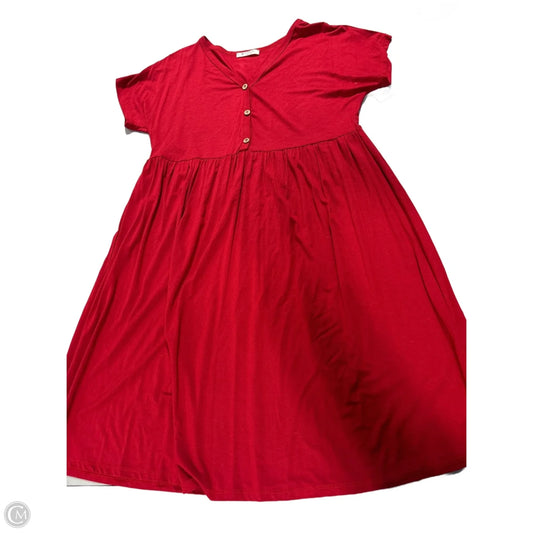 Dress Casual Short By Bombom In Red, Size: Xl