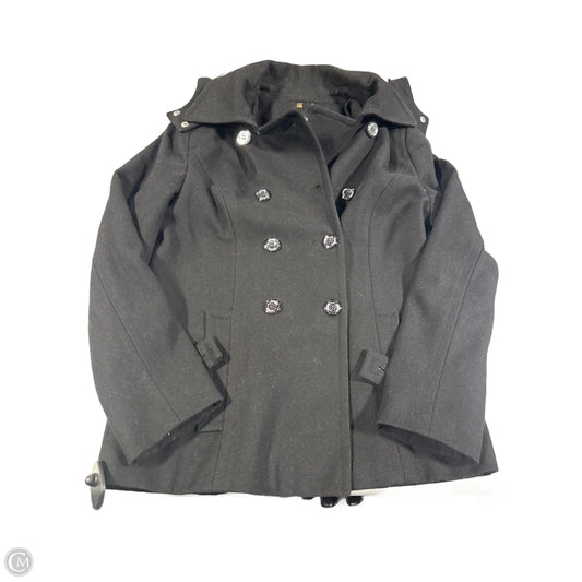 Coat Peacoat By Calvin Klein In Black, Size: S