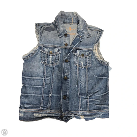 Vest Other By 7 For All Mankind In Blue Denim, Size: M