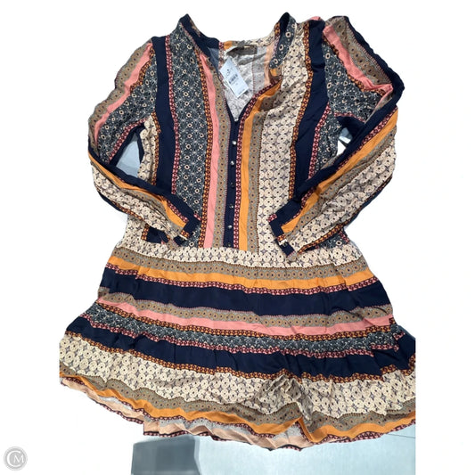 Dress Casual Short By Loft In Geometric Pattern, Size: M