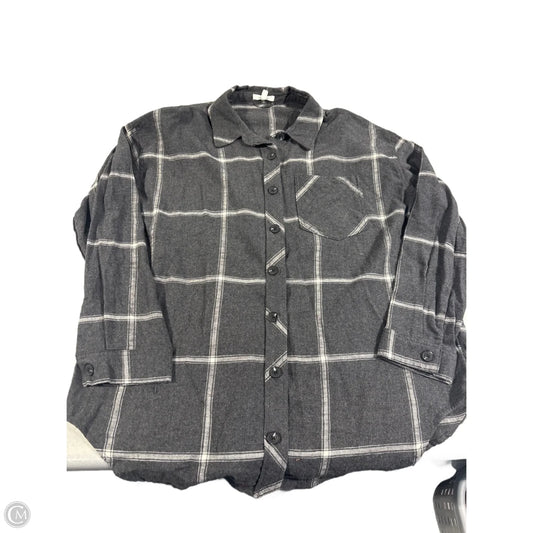 Top Long Sleeve By Maurices In Grey, Size: 1x