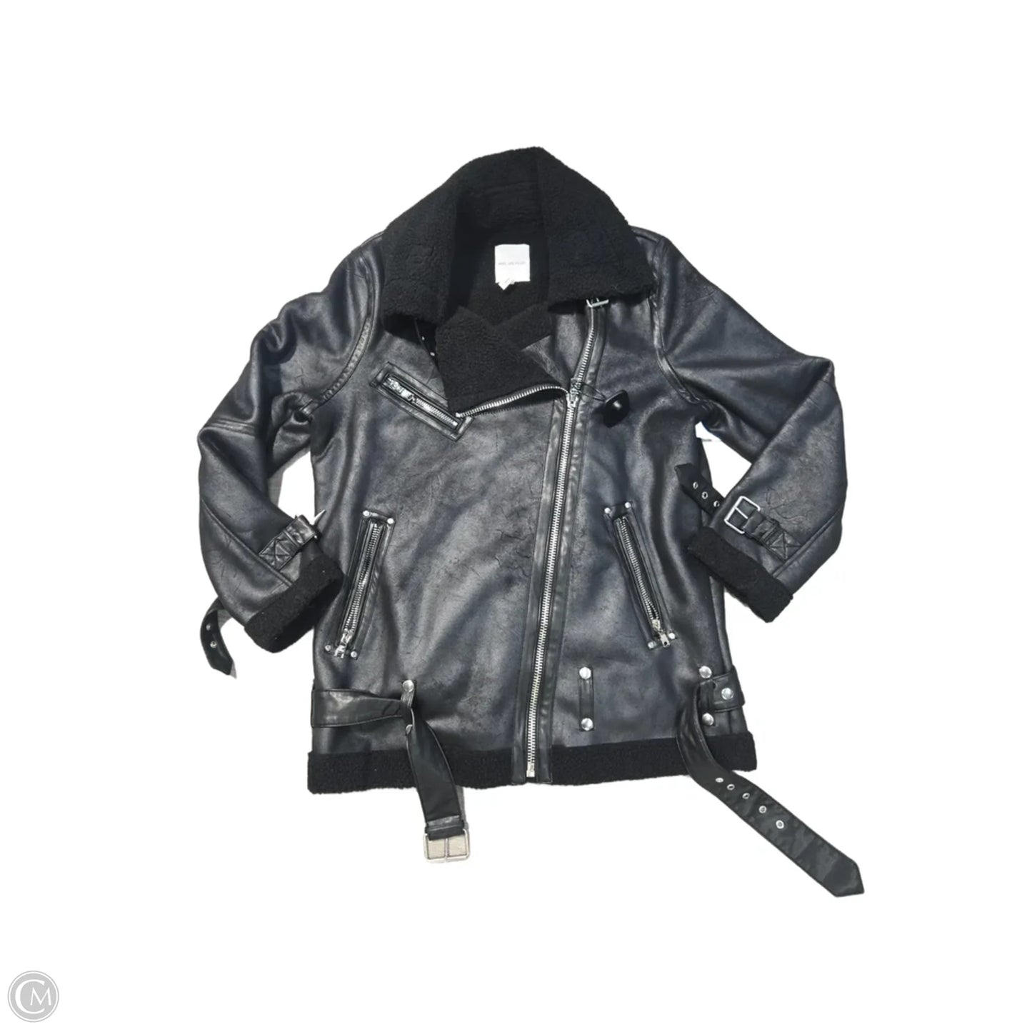 Jacket Moto By Avec Les Filles In Black, Size: L