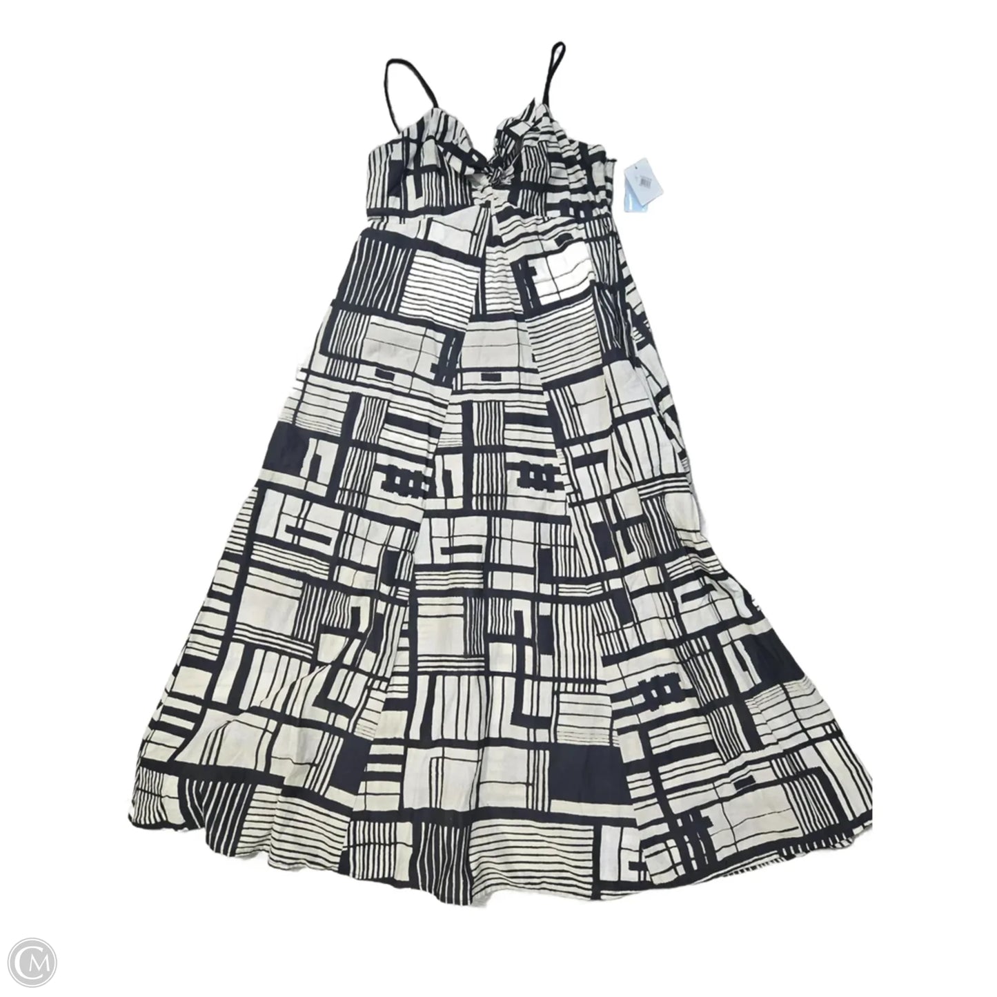 Dress Casual Maxi By Dkny In Black & Cream, Size: S