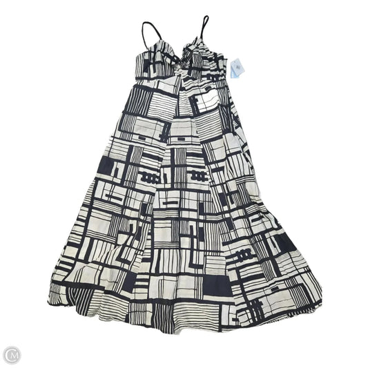 Dress Casual Maxi By Dkny In Black & Cream, Size: S