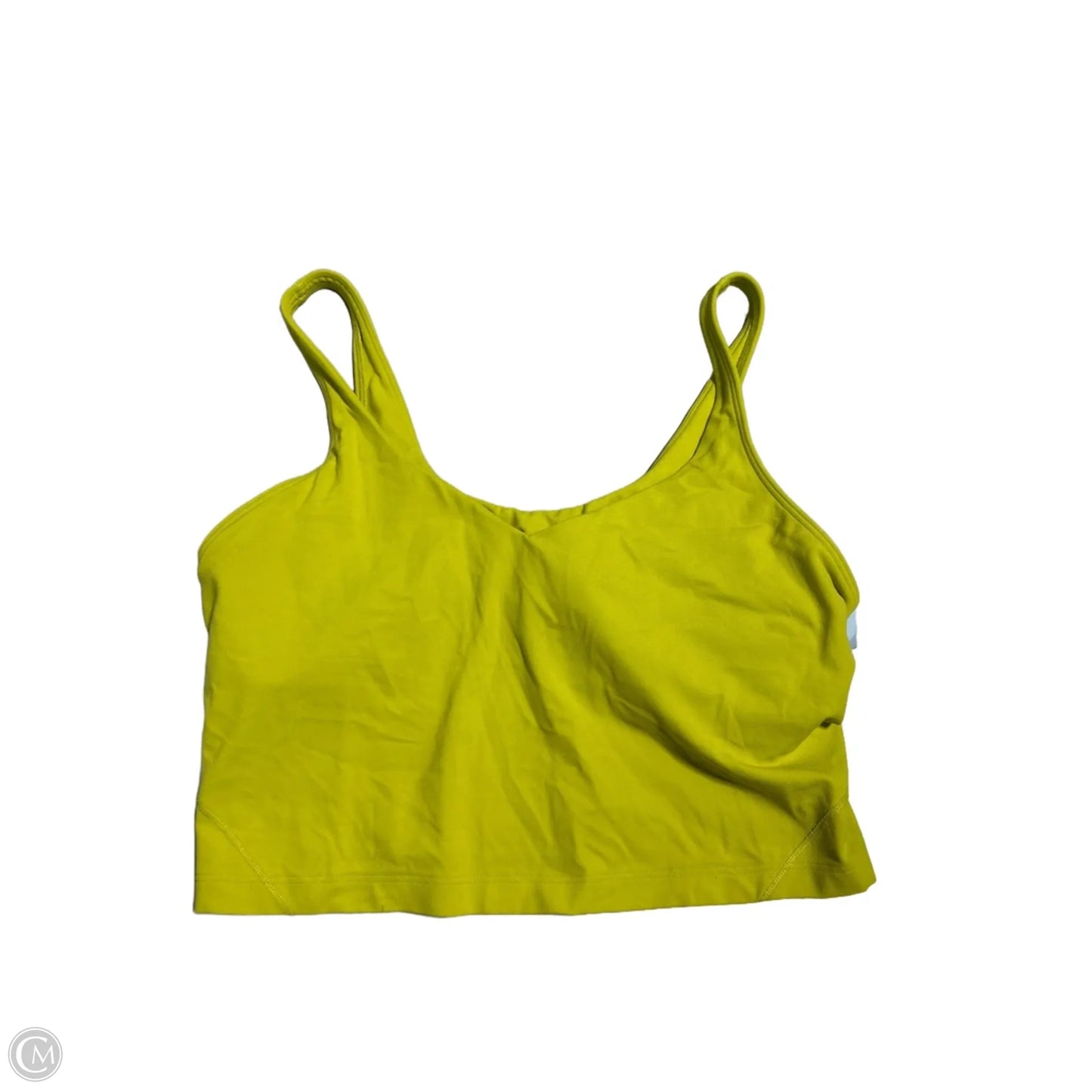 Athletic Bra By Lululemon In Yellow, Size: 14
