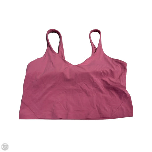 Athletic Bra By Lululemon In Pink, Size: 14