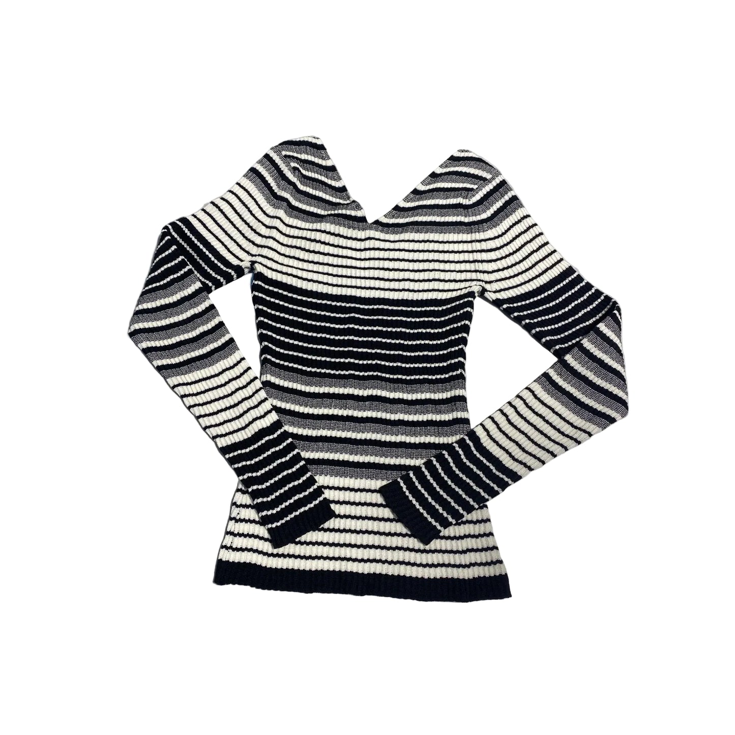 Top Long Sleeve By Express In Striped Pattern, Size: S