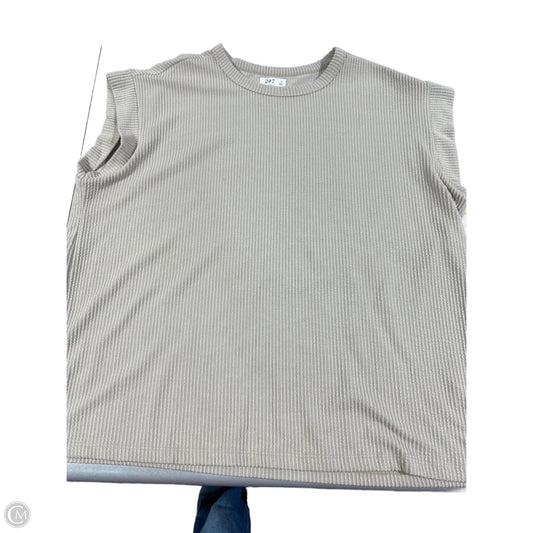 Top Sleeveless By Maurices In Tan, Size: 1x