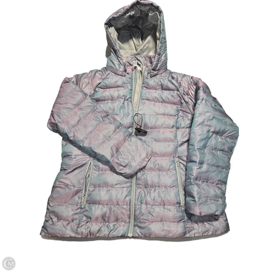 Coat Puffer & Quilted By Time And Tru In Silver, Size: Xl
