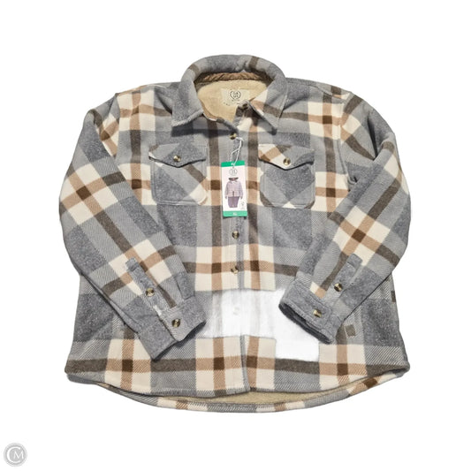 Jacket Shirt By Sage In Grey, Size: Xl