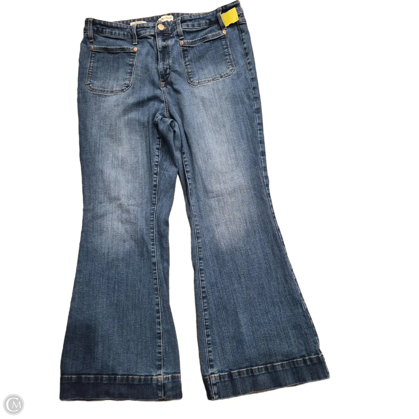 Jeans Flared By Ava & Viv In Blue Denim, Size: 18