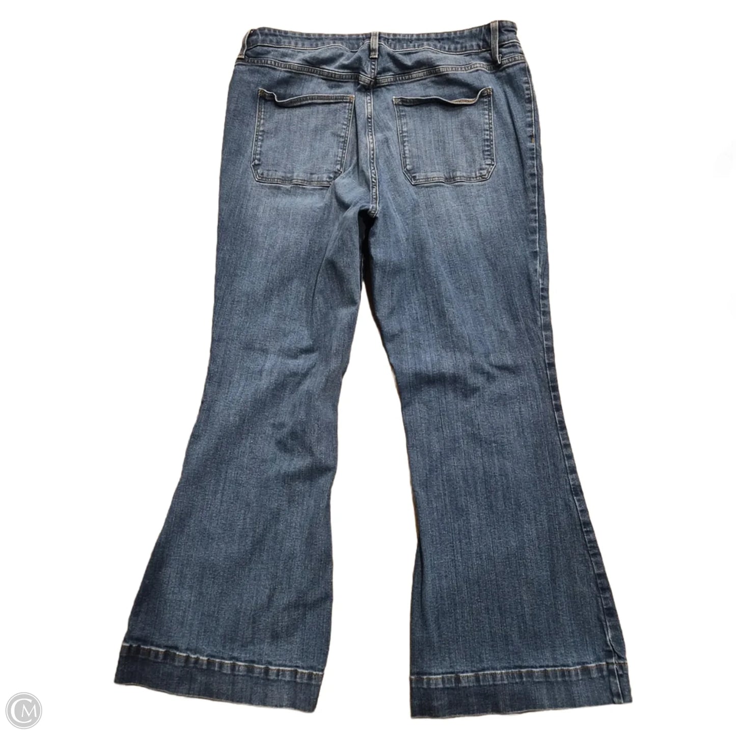 Jeans Flared By Ava & Viv In Blue Denim, Size: 18