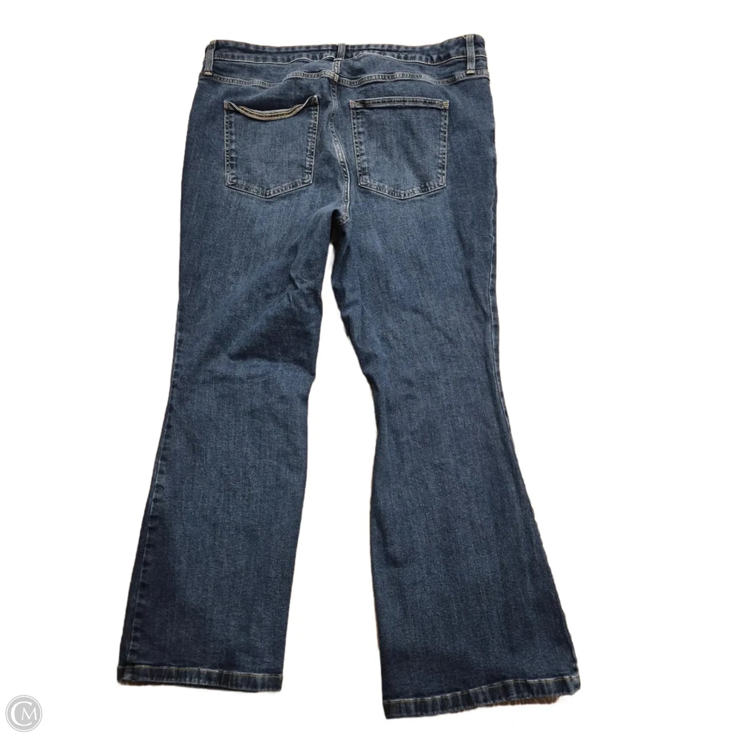 Jeans Flared By Ava & Viv In Blue Denim, Size: 18