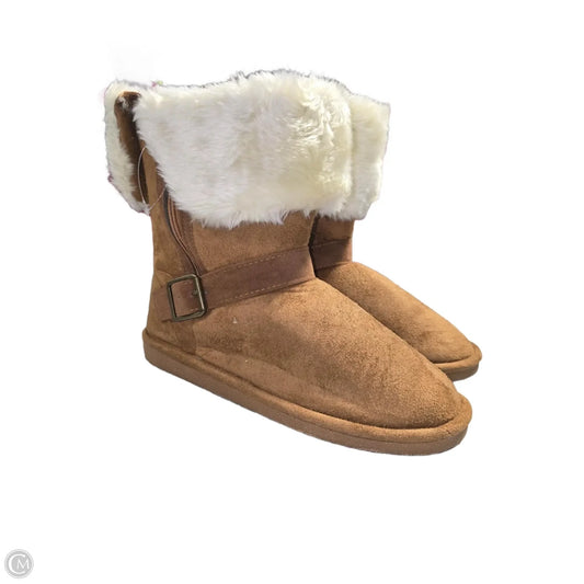 Boots Ankle Flats By Easy Street In Brown, Size: 8