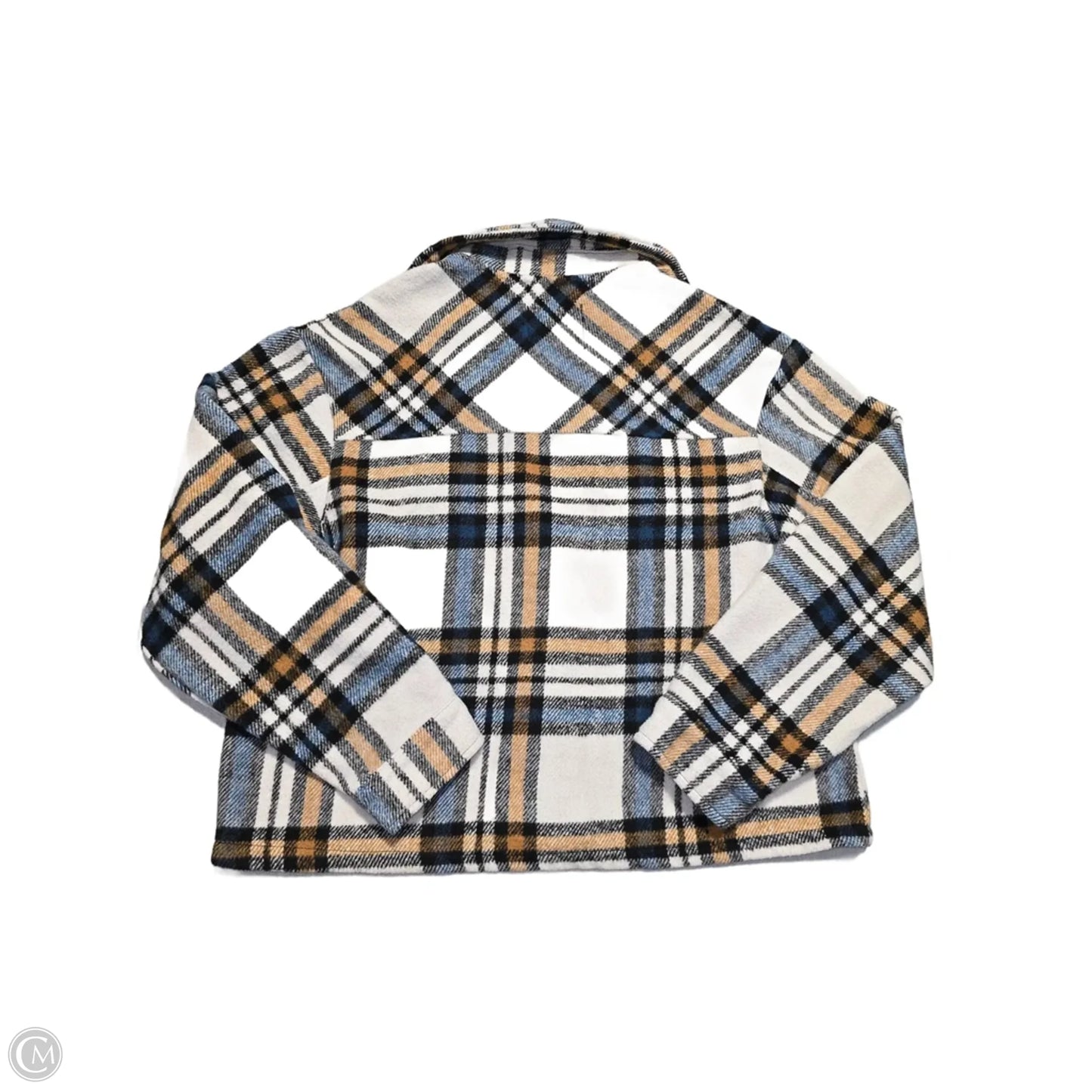 Top Long Sleeve By New Look In Plaid Pattern, Size: L