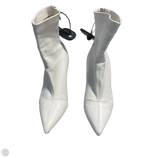Boots Ankle Heels By Barneys Ny In White, Size: 8.5