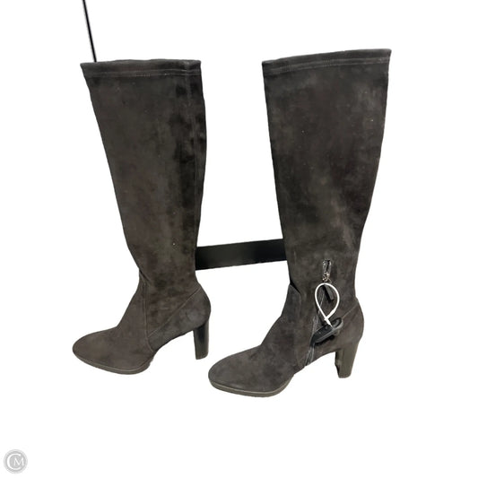 Boots Knee Heels By Aquatalia In Black, Size: 9