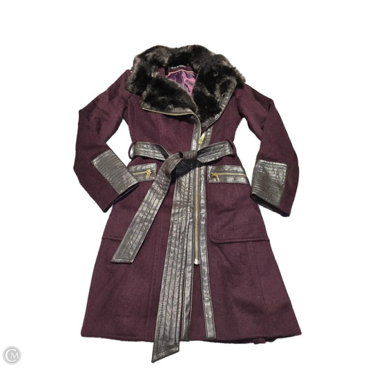 Coat Peacoat By Via Spiga In Purple, Size: S