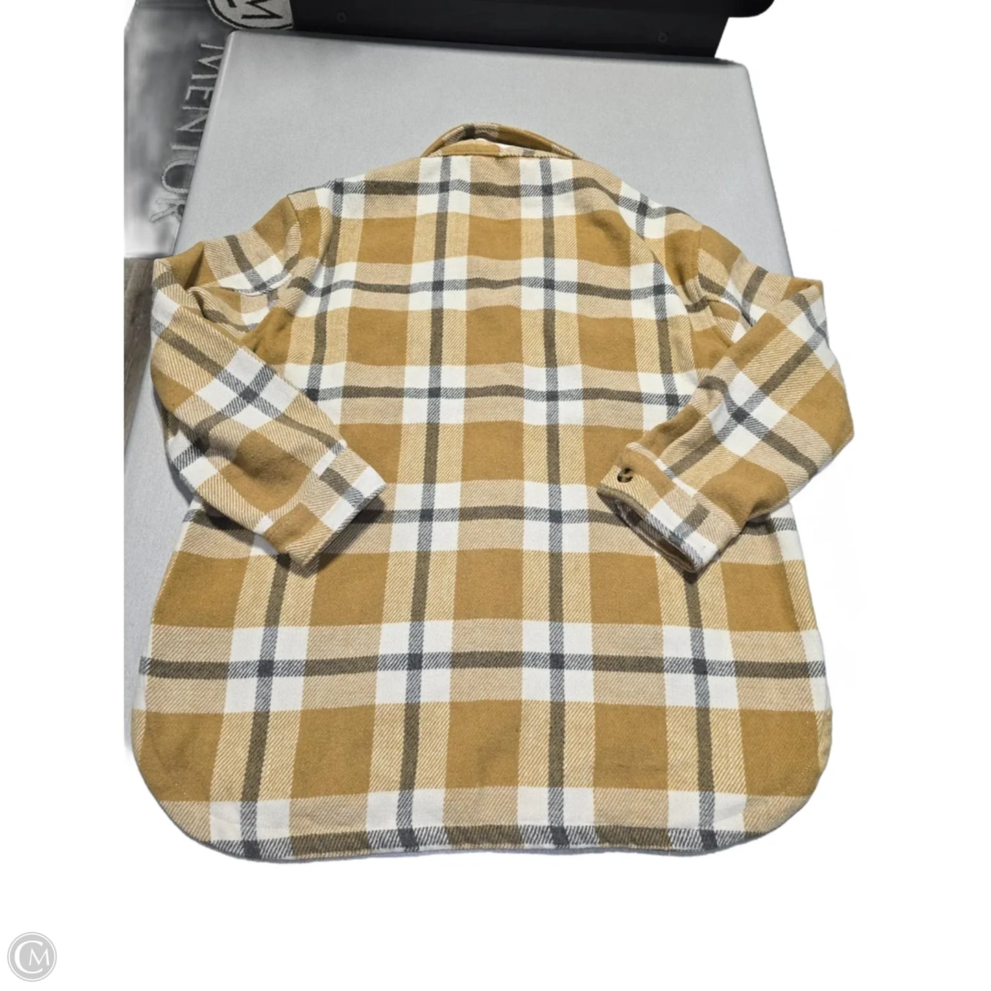 Jacket Shirt By Cme In Plaid Pattern, Size: L