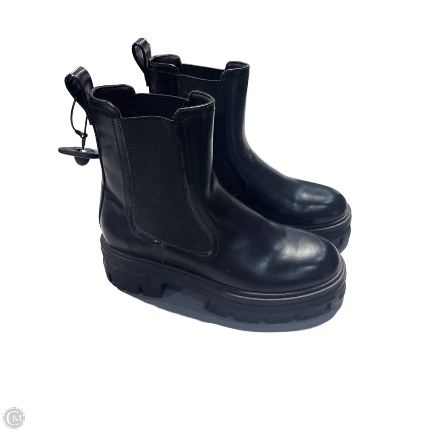 Boots Ankle Flats By H&m In Black, Size: 8