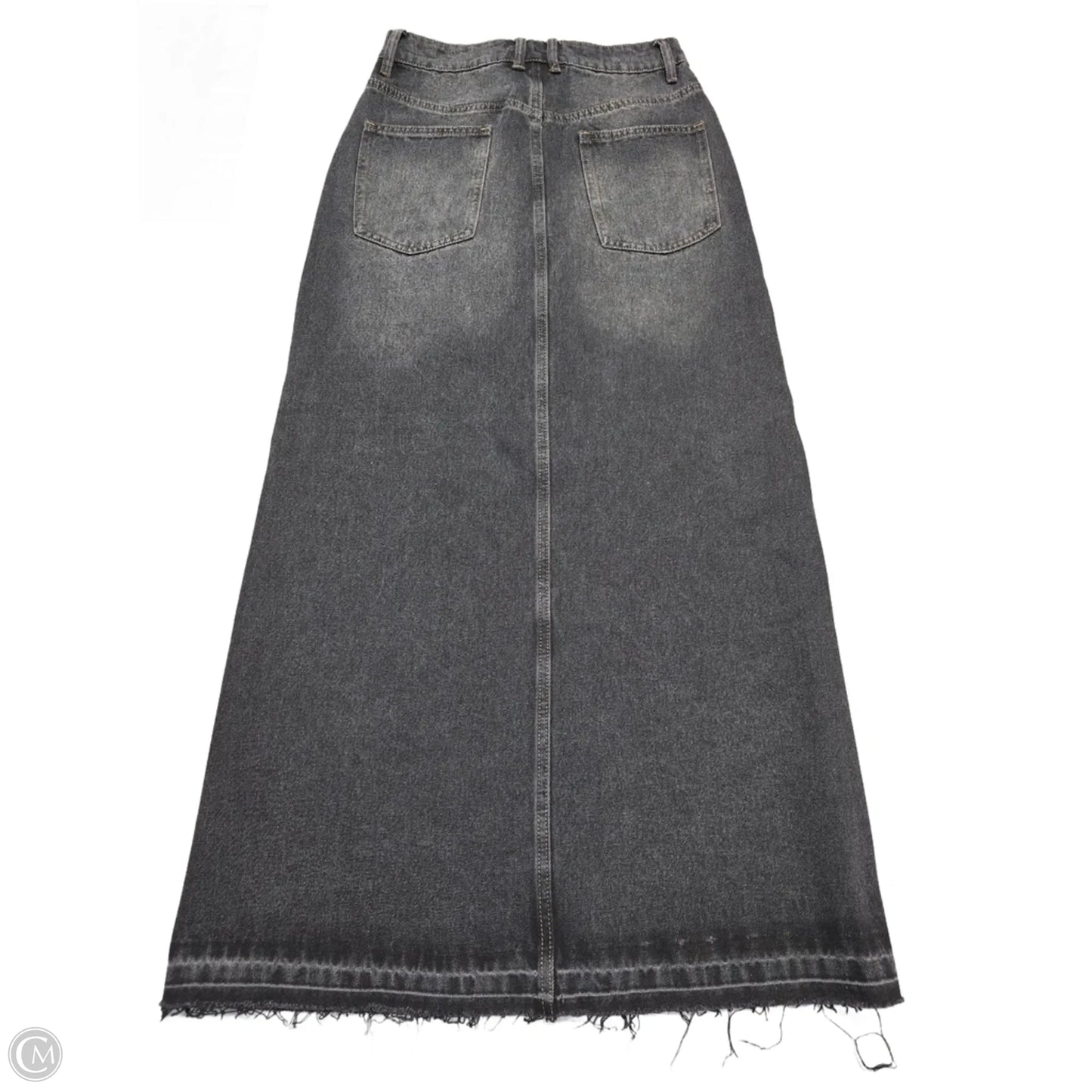 Skirt Maxi By Miss Love In Black Denim, Size: S