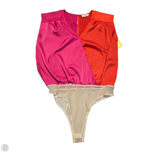 Top Sleeveless By Entro In Pink & Red, Size: L