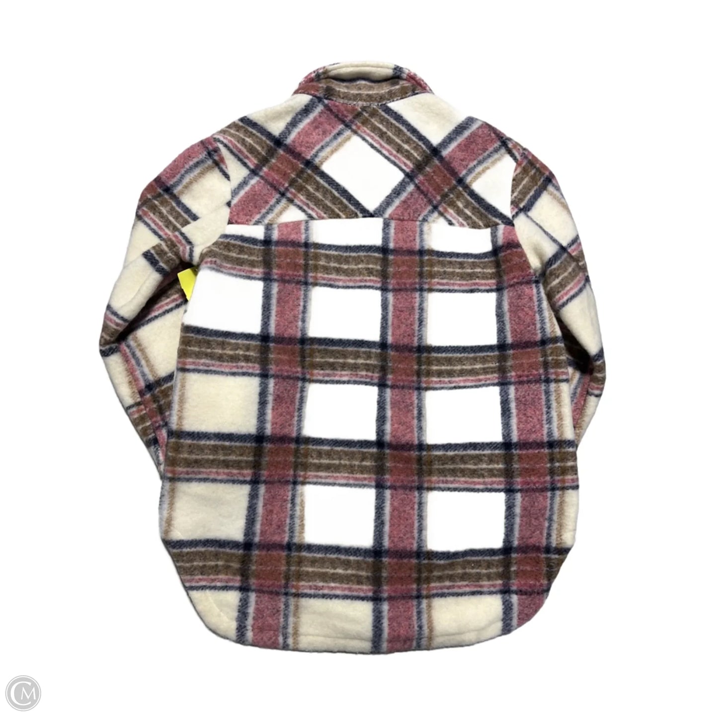 Jacket Shirt By Vervet In Plaid Pattern, Size: S