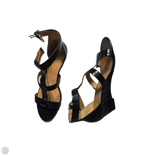 Sandals Heels Wedge By Nine West In Black, Size: 12