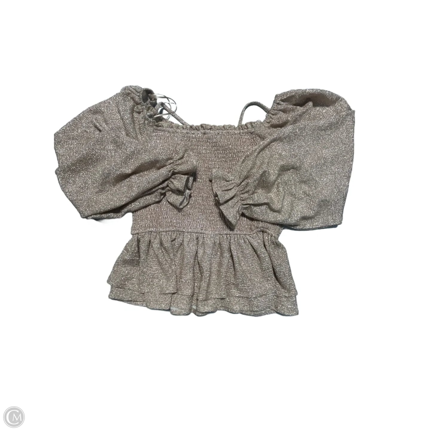 Top Long Sleeve By White Birch In Gold, Size: L