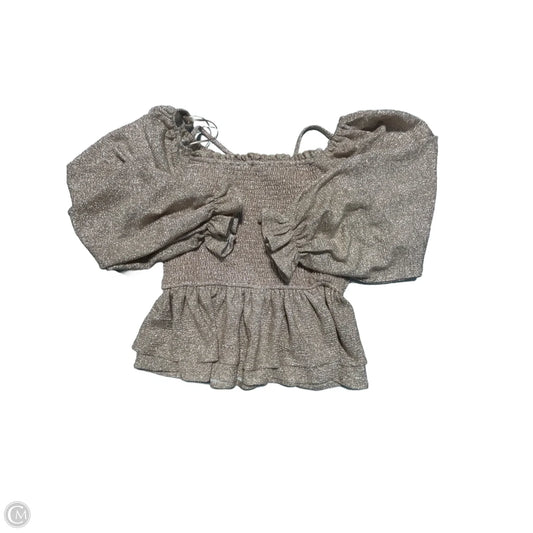 Top Long Sleeve By White Birch In Gold, Size: L