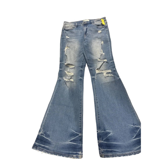 Jeans Flared By Veveret In Blue Denim, Size: 10