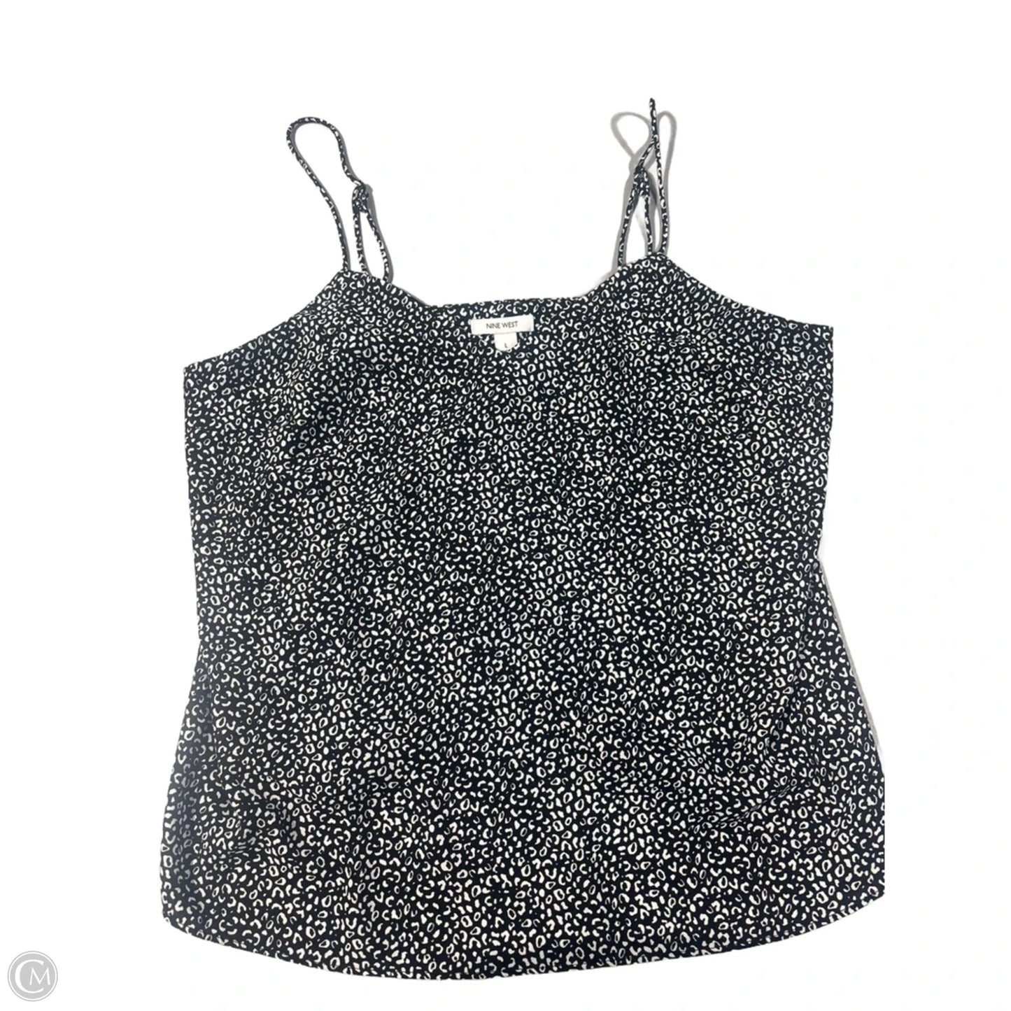 Tank Top By Nine West In Black & White, Size: L