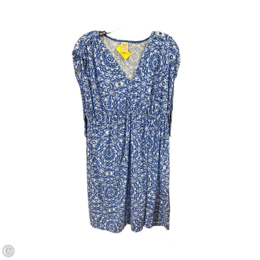 Dress Casual Short By Faded Glory In Blue & White, Size: 1x