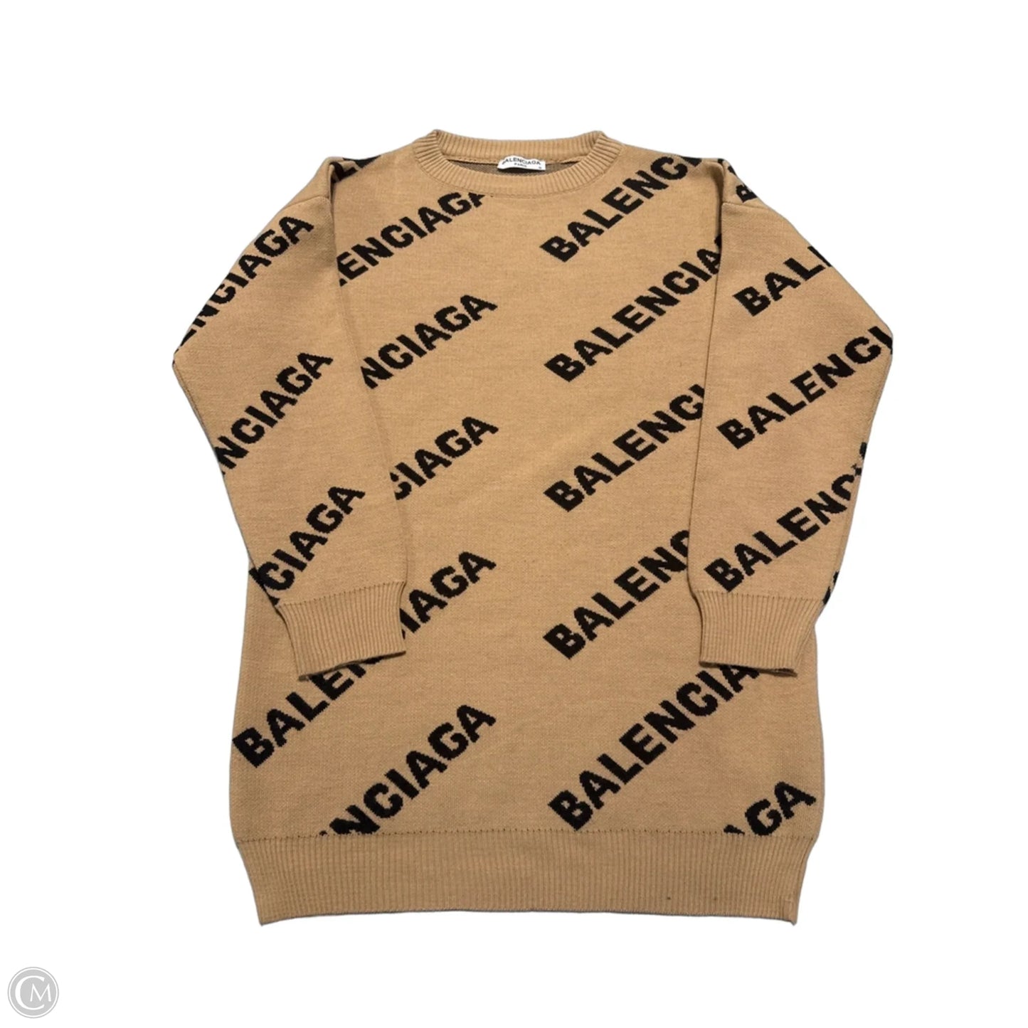 Sweater Luxury Designer By Balenciaga In Brown, Size: S