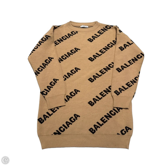 Sweater Luxury Designer By Balenciaga In Brown, Size: S